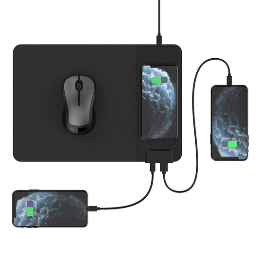 Wireless Charging Leather Mouse Pad – Declutter & Power Up